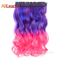 Synthetic Hair Extension Body Wave 5 Clips-in Hairpieces